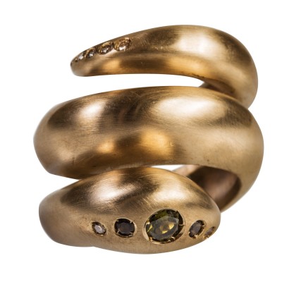#CONCHIGLIA #Bronze #Tourmaline #Rhodolite #Diamond