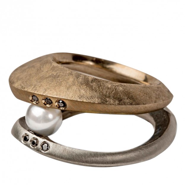 #CONCHIGLIA #black diamonds #pearl #Argent #bronze