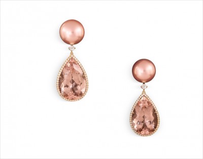 #DORIS-HANGARTNER #Pearl #Morganite #earrings