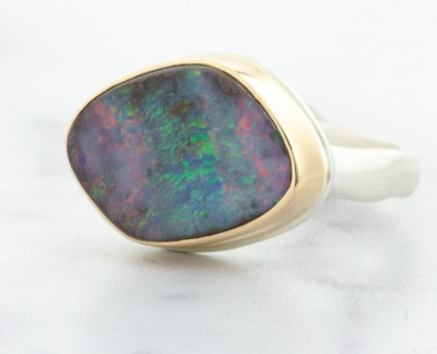 #JAMIE JOSEPH #Ring #14K #Boulder opal #Opale #Bague #or