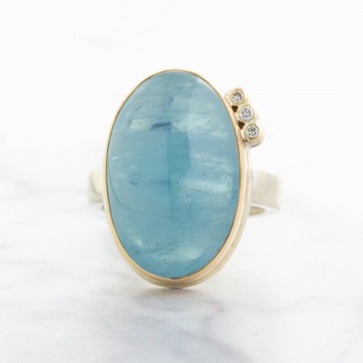 #JAMIE JOSEPH #Ring #bague #Aquamarine #aigue-marine #diamants #diamonds