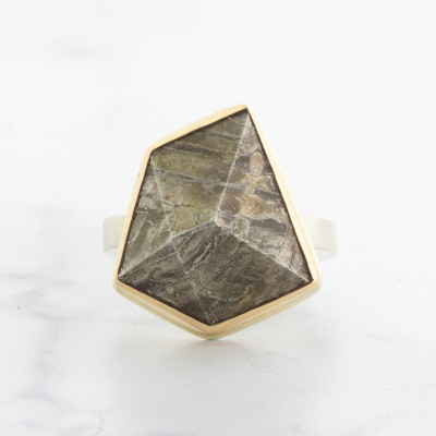 #JAMIE JOSEPH #Sterling & 14K Gold #Meteorite #Ring