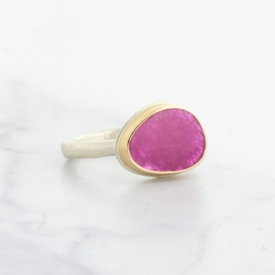 #JAMIE JOSEPH #Sterling & 14K Gold #Mozambique Ruby #Ring #Rubis