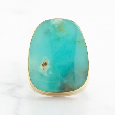 #JAMIE JOSEPH #Sterling & 14K Gold #Peruvian Opal #Ring