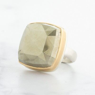 #JAMIE JOSEPH #Sterling & 14K Gold #Pyrite #Ring