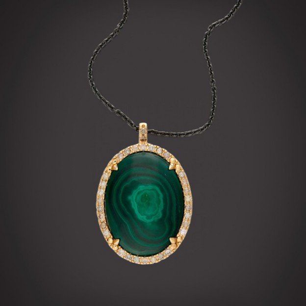 #LOLA FENHIRST #Pendant #Malachite #diamonds