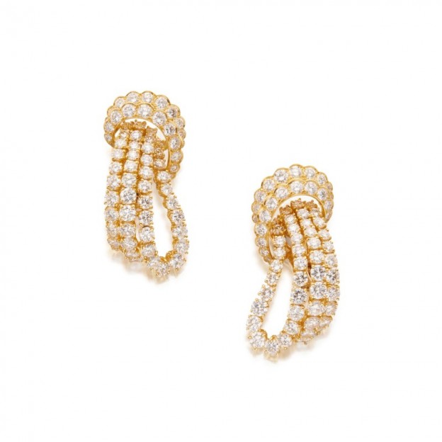 #M. GERARD #Pair of Diamond Earclips,