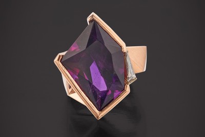#MELANIE-EDDY-#amethyst-#baguette-diamonds-#sapphire-#Ring-#améthyste-#saphir-#diamant-#bague