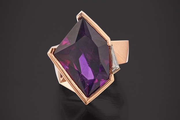 #MELANIE-EDDY-#amethyst-#baguette-diamonds-#sapphire-#Ring-#améthyste-#saphir-#diamant-#bague