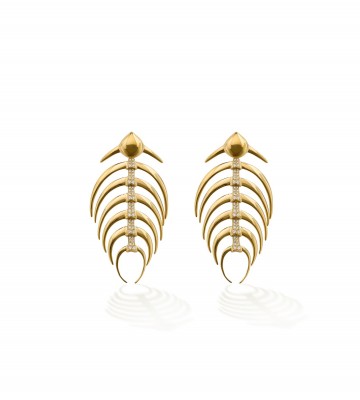 ROBINSON-PELHAM-Whalebone-Earrings-Diamond-Gold-Diamant-or-Boucles-doreilles