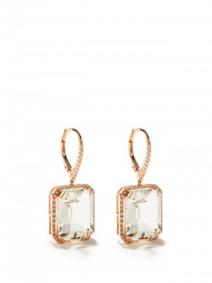 #SHAY #Earrings #White Topaz #Diamond #Topaze Blanche #Diamants #Boucles d'oreilles