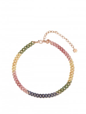 #SHAY #Necklace #sapphire #Pink Sapphire #Yellow sapphire #Diamonds #rose-gold necklace