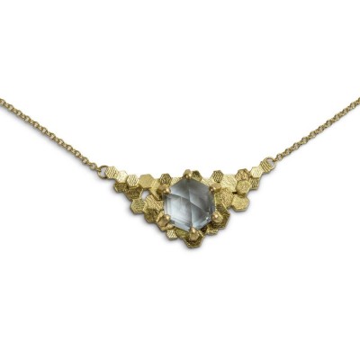 #JO HAYES #AQUAMARINE AND CHAOS HEX NECKLACE
