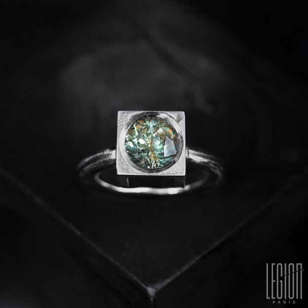 #LEGION PARIS #Goria #Bague #Ring #Aigue-marine #Aquamarine #Silver #Argent