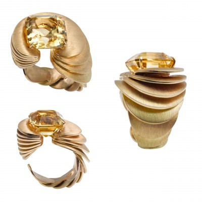 #PASCAL MELIARD #Bague #Or jaune #bague Dubaï #héliodore #heliodore
