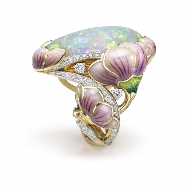 #AGAFONOV #Bague #Ring #Opale #Opal #diamant #diamond #émail #Enamel