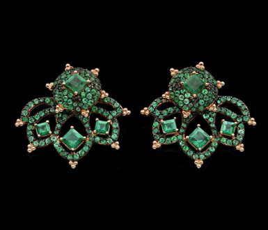 #CARLA AMORIM #18K rose gold #emeralds #or rose #emeraudes