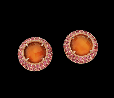 #CARLA AMORIM #18K rose gold #orange agate #orange sapphire