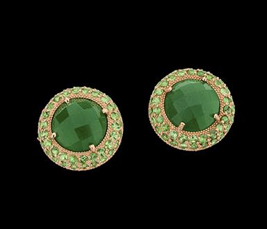 #CARLA AMORIM #18K yellow gold #nephrite jade #tsavorite