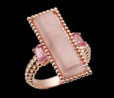 #CARLA AMORIM #Ring #Bague #18 k gold #quartz rose #pink quartz #tourmaline