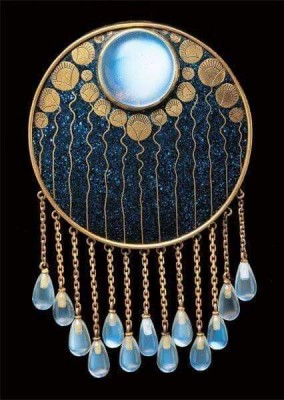 # FERDINAND-HAUSER #Broche #-Brooch #Pierre-de-Lune #Moonstone
