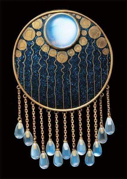 # FERDINAND-HAUSER #Broche #-Brooch #Pierre-de-Lune #Moonstone