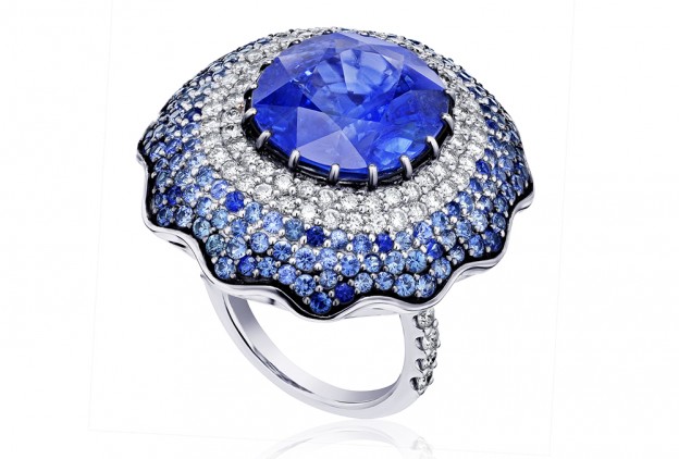 #ALEXANDER-LAUT-#18k-White-Gold-#-Ring-#Blue-Sapphire-#Diamond-#Saphir-#Diamant