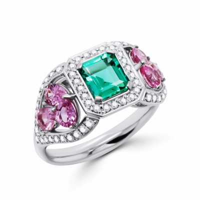 #TSARINA JEWELS #Russian Emerald #diamonds #diamants #pink sapphires #Saphirs roses