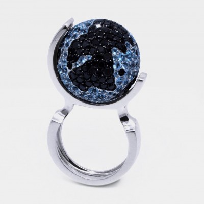 #LLONA OREL #sapphire #black diamonds #Saphirs #diamant noir #bague #ring