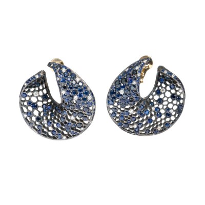 #ALIX DUMAS #NuitD'eternite#diamond #diamant #sapphire #saphi #boucles d'oreilles #earrings