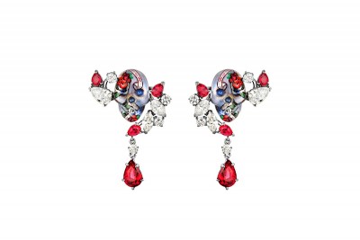 #LIZA BORZAYA #Earring #Boucles d'oreilles #Or #Email #Diamant #Rubis #Gold #Enamel #Diamond #Ruby #Jewelry #Joaillerie