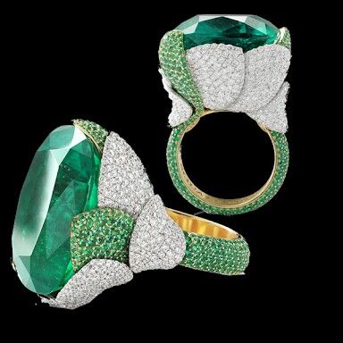 #PASCALE BRUNI #Bague #émeraudes #diamants #Emeralds #diamonds